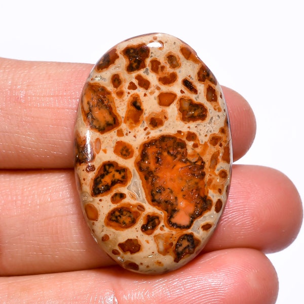 Attractive Top Grade Quality 100% Natural Asteroid Jasper Oval Shape Cabochon Loose Gemstone For Making Jewelry 31.5 Ct. 33X22X5 mm HM-3007