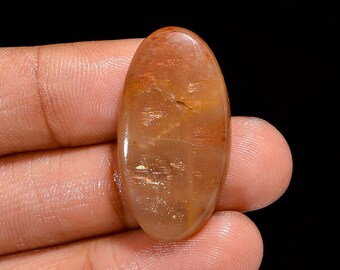 Outstanding Top Grade Quality 100% Natural Brown Sunstone Oval Shape Cabochon Loose Gemstone For Making Jewelry 22 Ct. 30X16X6 mm HM-12615