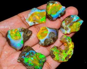 Opale Di Fuoco Naturale Etiope Jumbo Welo Esemplare Grezzo 10 - Foto 9