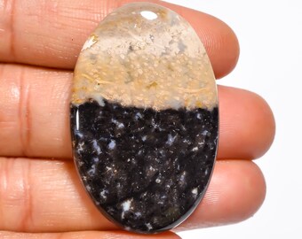 Attractive Top Grade Quality 100% Natural Palm Root Agate Oval Shape Cabochon Loose Gemstone For Making Jewelry 48.5 Ct. 40X26X6 mm HM-2484