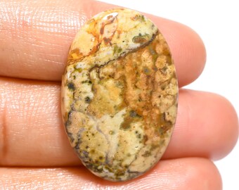 Exclusive A One Quality 100% Natural American Picture Jasper Oval Shape Cabochon Loose Gemstone For Making Jewelry 23 Ct. 30X20X5 mm HM-2023