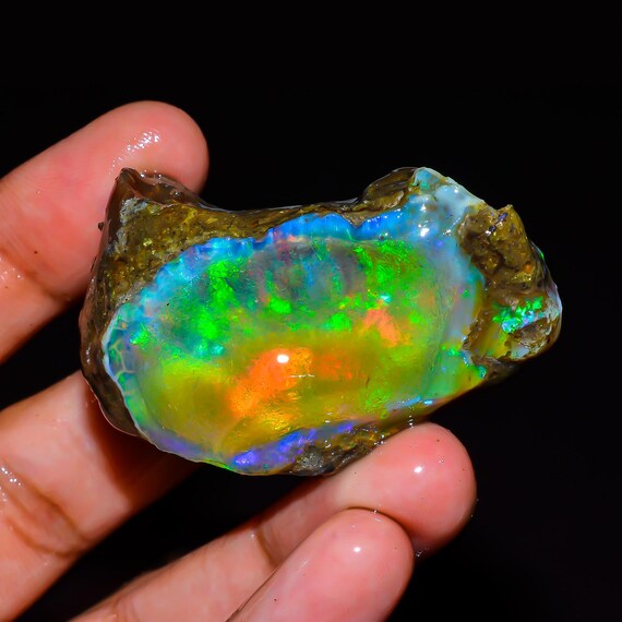 エチオピアウェロ産オパール 星空のような 鉱物標本 原石 ウェロ