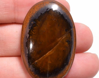 Awesome Top Grade Quality 100% Natural Tiger Eye Oval Shape Cabochon Loose Gemstone For Making Jewelry 63.5 Ct. 36X23X7 mm AA-4103