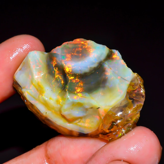 エチオピアウェロ産オパール 星空のような 鉱物標本 原石 Amazon