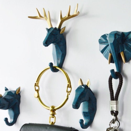 Modern Wall Hooks Animal Decorative Wall Hooks Handmade Coat Etsy