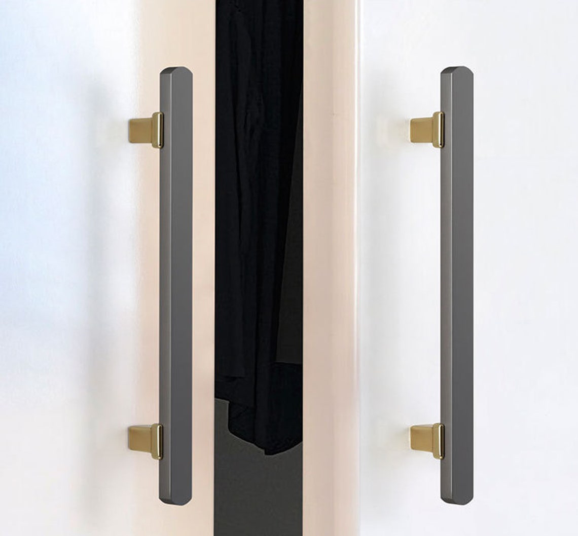 Extra Long Brushed Gold Drawer Wardrobe Pulls Kitchen Etsy