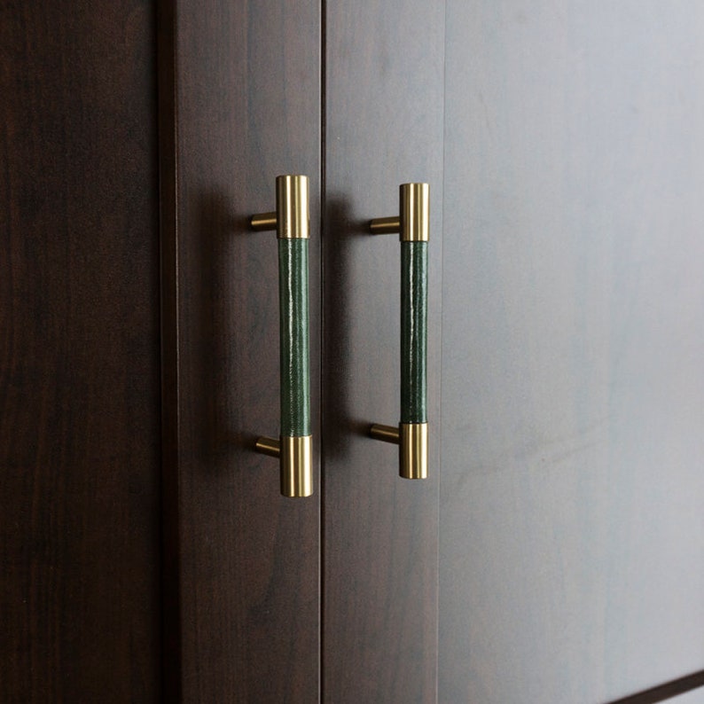 European Style Leather Drawer Handles Colorful Dresser Knobs Etsy