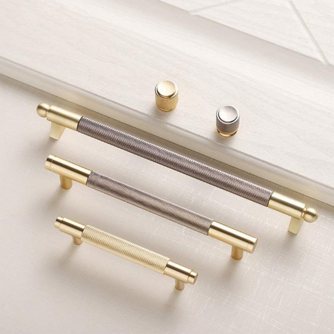 Extended Type Modern Brass Bar Pulls T Door Knobs Etsy