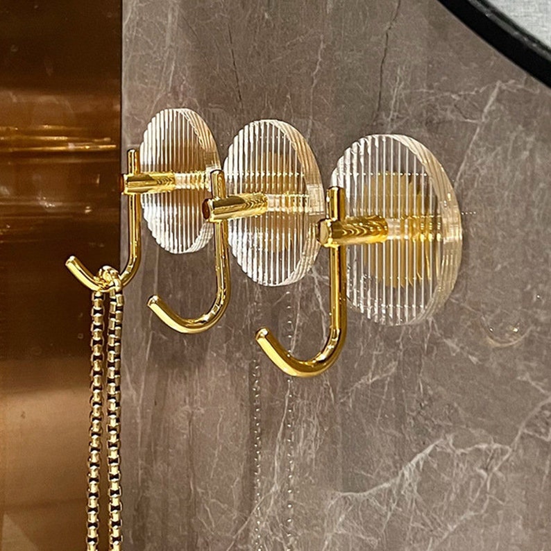 Round Acrylic Brass Hooks Coat Hook Decorative Wall Hooks Coat Etsy