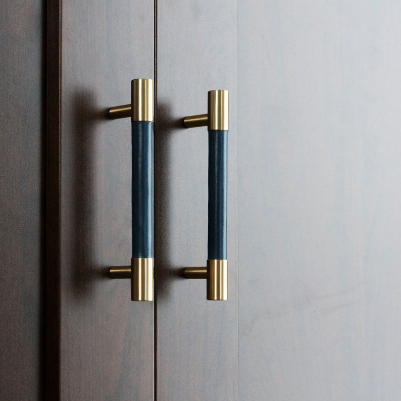 European Style Leather Drawer Handles Colorful Dresser Knobs Etsy