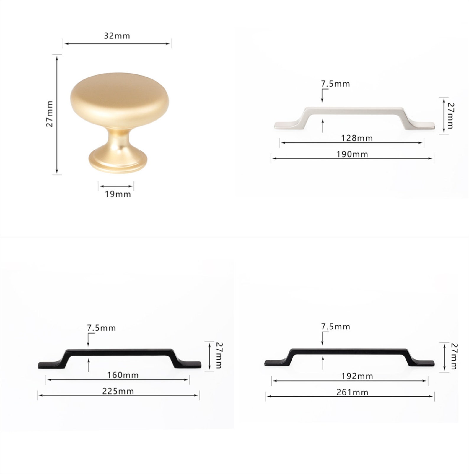 Gold Pull Dresser Knobs Drawer Pull Cupboard Handles Modern Etsy