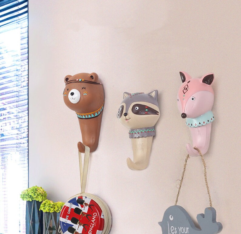 Lovely Modern Wall Hooks Animal Decorative Wall Hooks Handmade Etsy