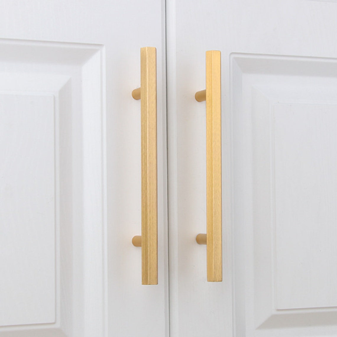 Hexagon Black Gold Drawer Pulls Knobs Dresser Knobs Brushed Etsy