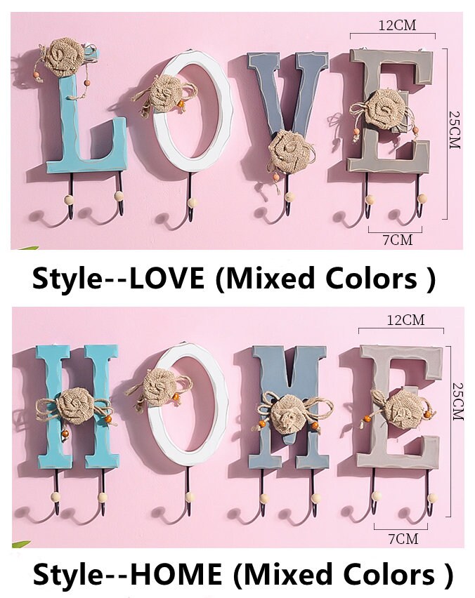 Combination Wall Hooks Decorative Wall Hooks Handmade Coat Etsy