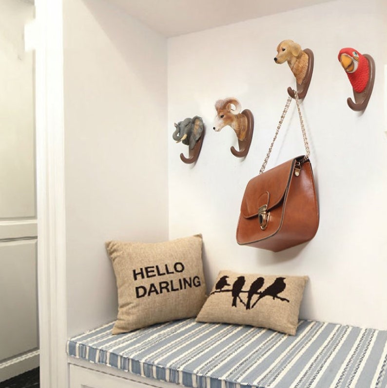 Bright Colors Modern Wall Hooks Animal Decorative Wall Hooks Etsy