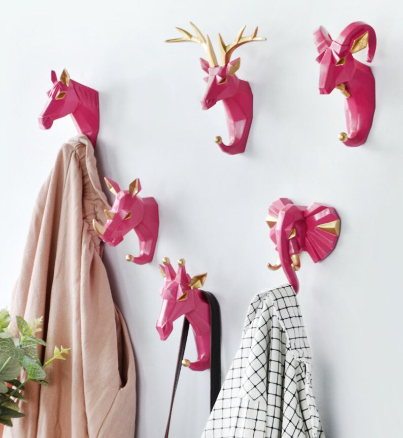 Modern Wall Hooks Animal Decorative Wall Hooks Handmade Coat Etsy