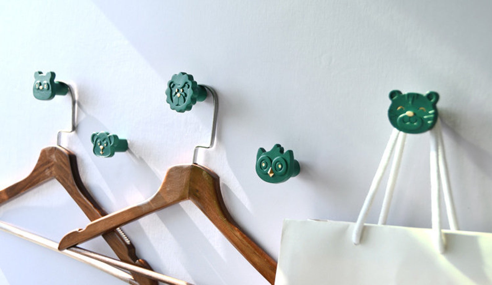 Flat Animal Wall Hooks Decorative Wall Hooks Handmade Coat Etsy