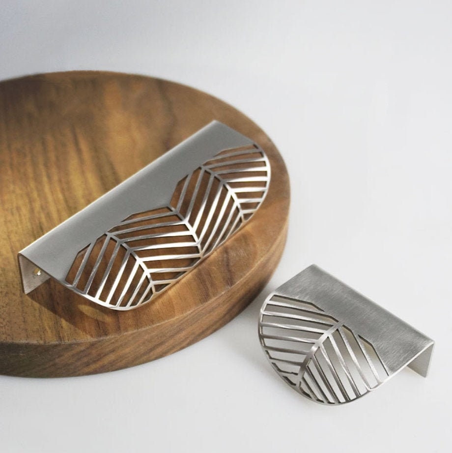 Edelstahl lassen zieht Schrank Griffe versteckte Schrank Tür | Etsy