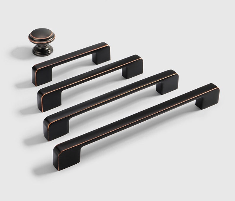 Matte Gold Polished Gold Square Drawer Pulls Oil Rubbed Bronze Etsy