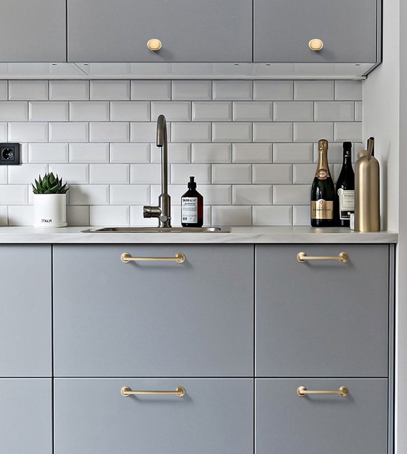 New Heavy Design Gold Drawer Wardrobe Pulls Black Dresser Etsy