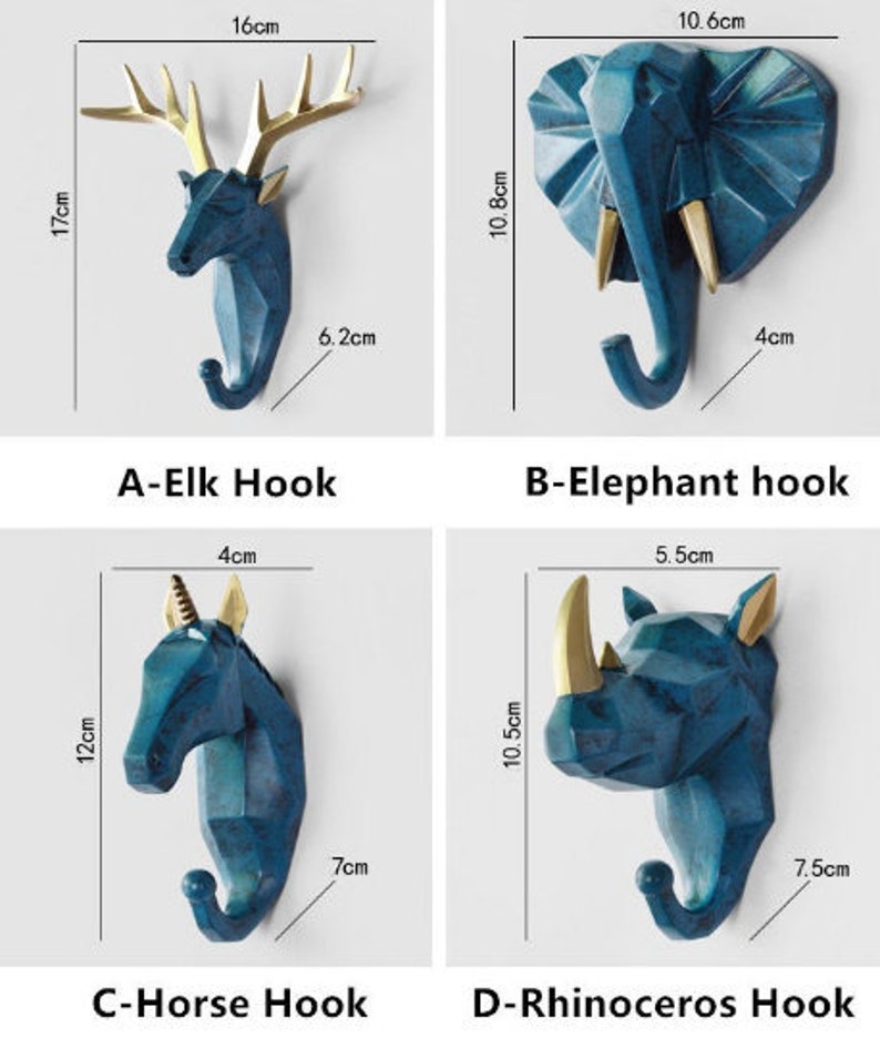 Modern Wall Hooks Animal Decorative Wall Hooks Handmade Coat Etsy