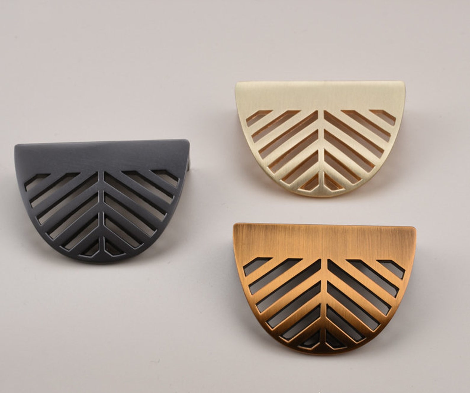 New Modern Leaf Shape Handles Gold Drawer Dresser Cupboard Etsy