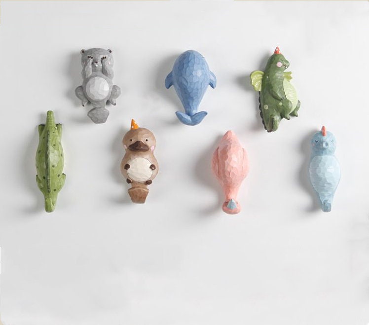 Cute Modern Wall Hooks Animal Decorative Wall Hooks Handmade Etsy