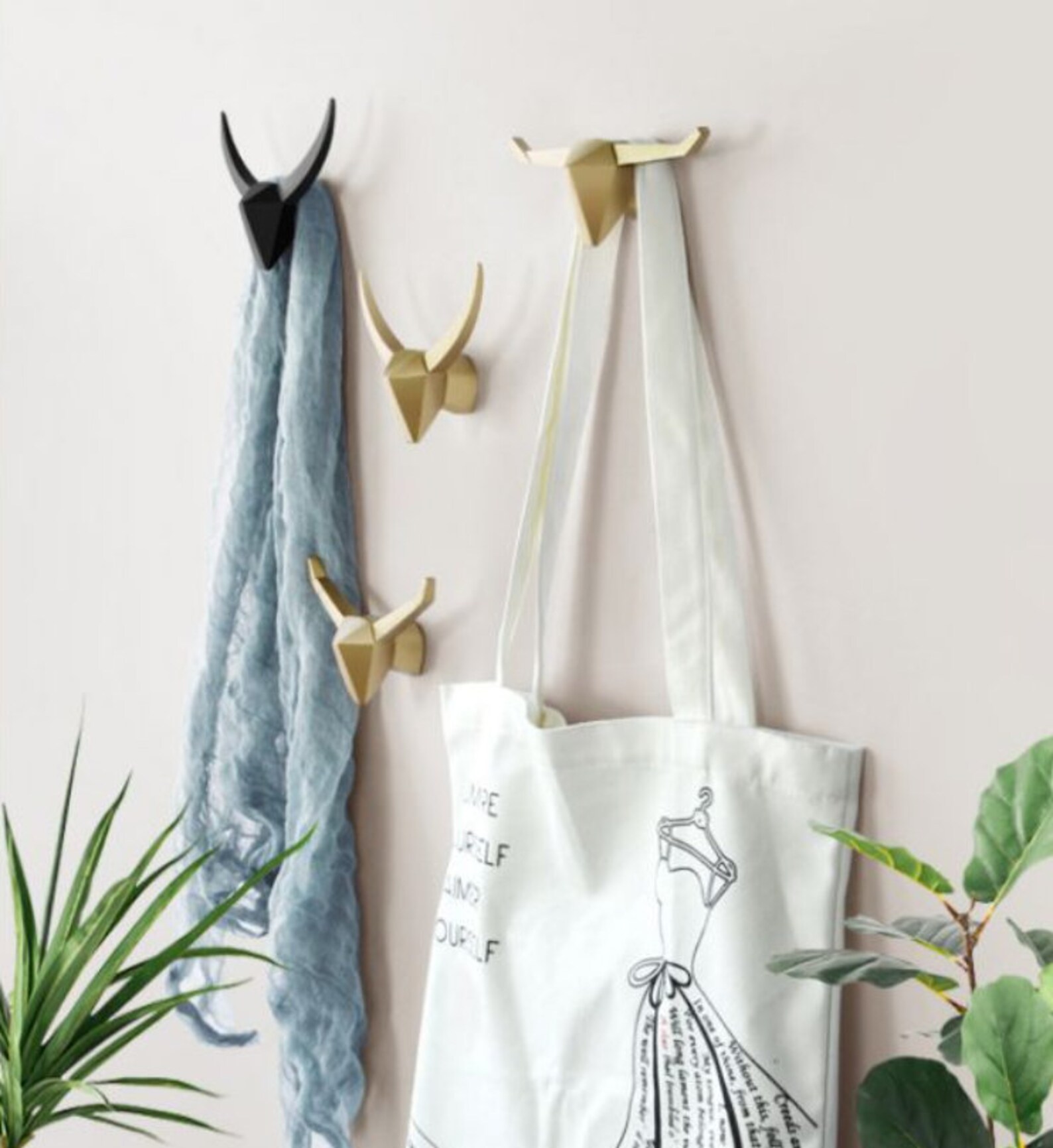 Modern Animal Head Wall Hooks Decorative Wall Hook Handmade Etsy