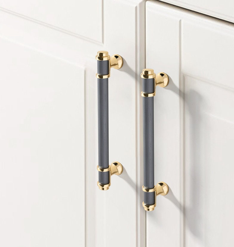 Modern Premium Black Gold Pulls Modern Door Handles Etsy