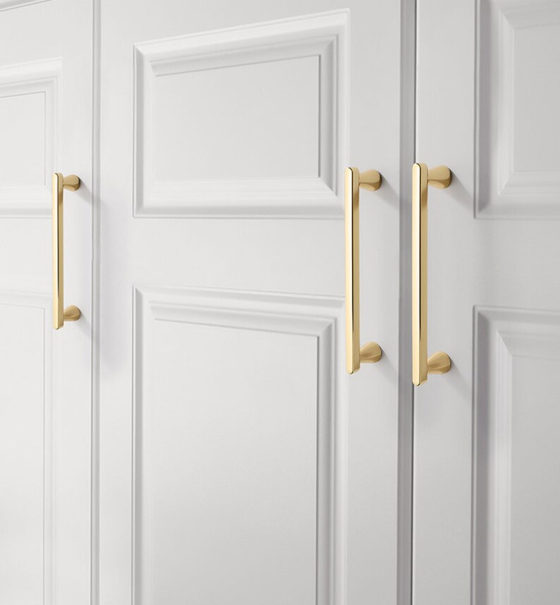 Simple Practical Gold Drawer Dresser Wardrobe Handles Pulls Etsy