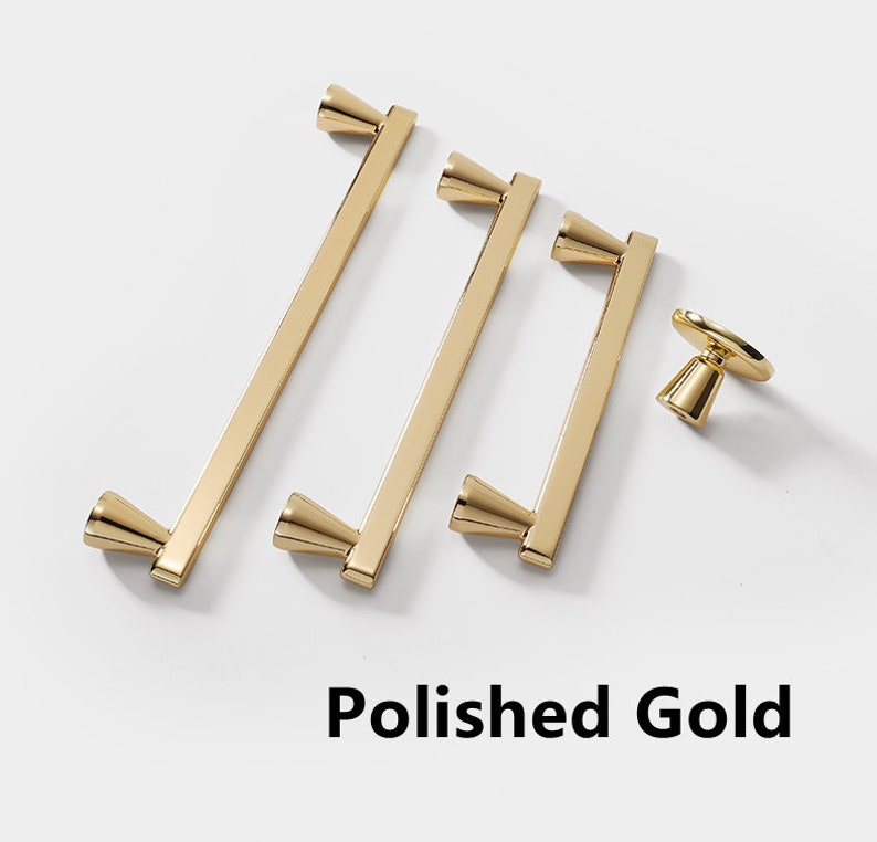 Simple Practical Gold Drawer Dresser Wardrobe Handles Pulls Etsy