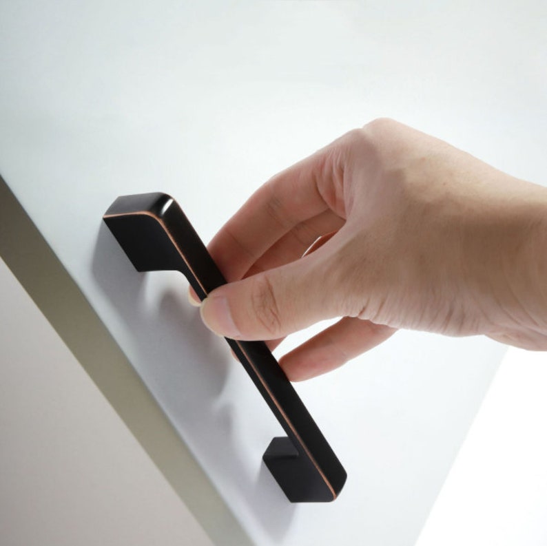 Matte Gold Polished Gold Square Drawer Pulls Oil Rubbed Bronze Etsy