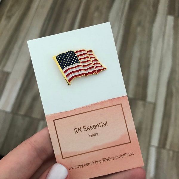 American Flag Enamel Pin.Nurse Enamel Pin, Doctor Enamel Pin, Nurse Gift, Medical Gift, Nursing Student Gift.