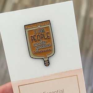 I like people under anesthesia pin, Nurse Enamel Pin, Doctor Enamel Pin, Nurse Gift, Medical Gift, Nursing Student Gift.