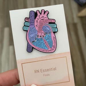 Human heart Pin. Nurse Enamel Pin, Doctor Enamel Pin, Nurse Gift, Medical Gift, Nursing Student Gift.