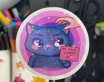 No Touch Pls - Autism Cat - (Buy 2 Get 1 Free) Stickers, autism, Scrapbooking, ASD, ADHD