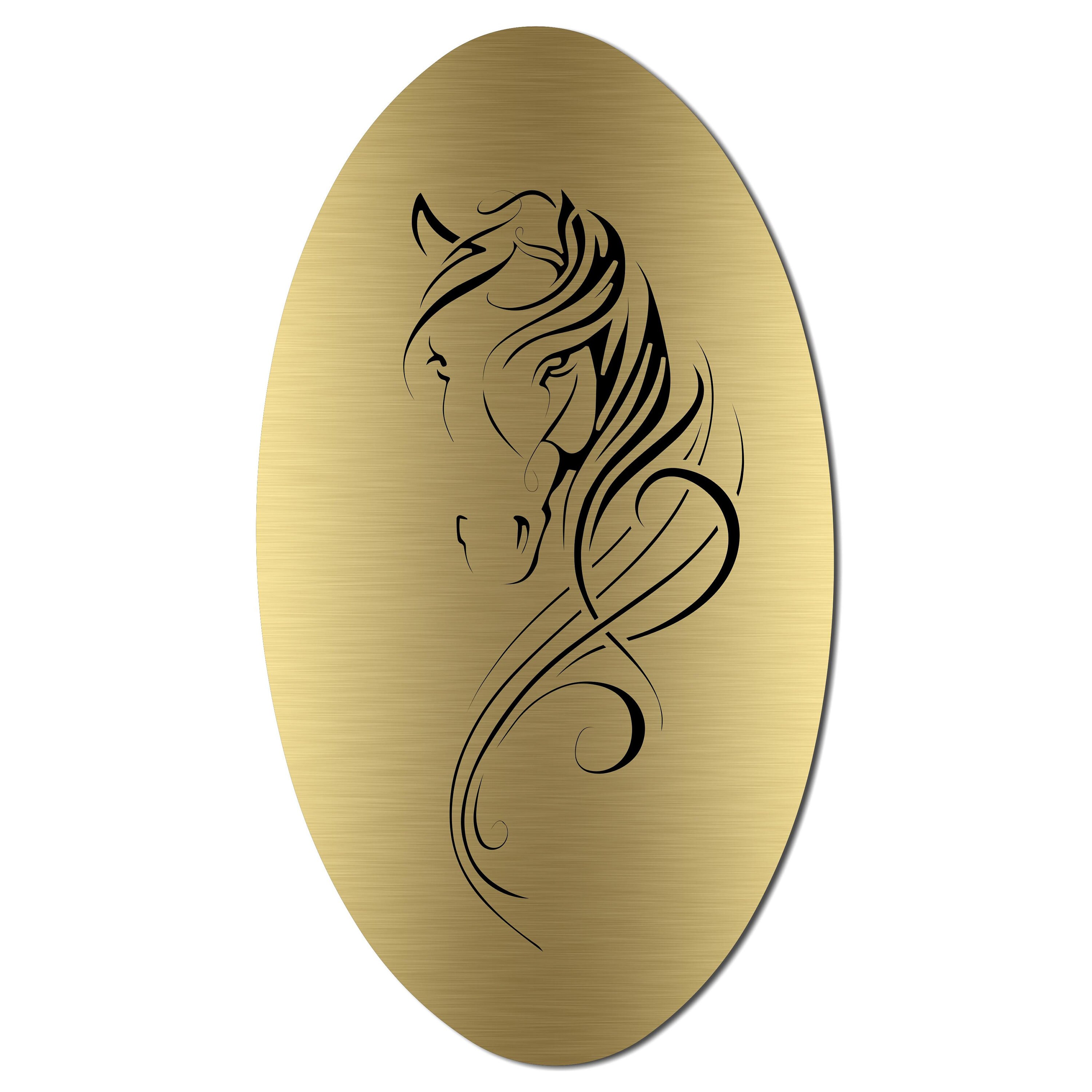 Beautiful Brass Horse Wall Art Etsy