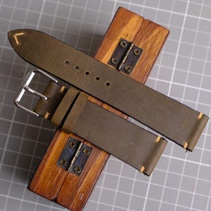 Custom Leather Watch Band - All size 18mm 19mm 20mm 21mm 22mm, Choice of Width, Replacement Strap, Gift For Dad