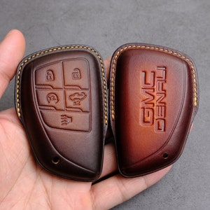GMC Sierra Denali Key Fob Cover, Handcraft Leather Key Case  For GMC Sierra 1500 HD AT4 Denali, Gmc Accessories, Personalized Gift