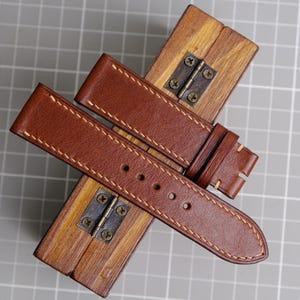 Custom Leather Watch Strap - Choice of Width - Handmade Leather Watch Band - Customizable Sizes 18mm 19mm 20mm 21mm 22mm - Gift For Him