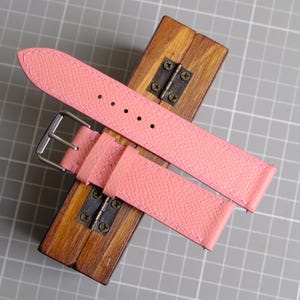 Light Pink Leather Watch Strap, Custom Watch Strap, Handmade Watch Strap, All Size, 22mm 21mm 20mm 19mm 18mm 16mm, Anniversary Gift