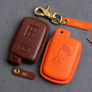 For 2024 2023 2022 Tacoma Trd pro Sport Sr Sr5 PreRunner Limited Trailhunter ... Key Fob Cover Case,  Leather Keychain Keyless Remote Holder
