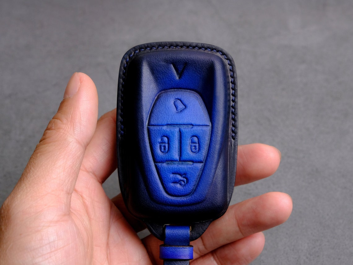 Vinfast VF9 Key Fob Cover, Leather Key Case for Vinfast VF6 VF7 VF8 VF9 ...