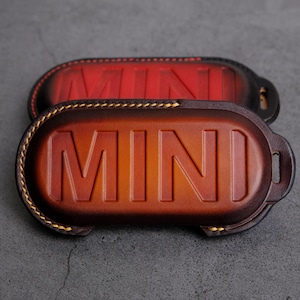 2025 MINI Cooper Leather Key Fob Cover, Handcrated Key Case For Mini Cooper Electric/ Countryman/ Clubman/ 3 Door/ 5 Door, Mini Key Holder