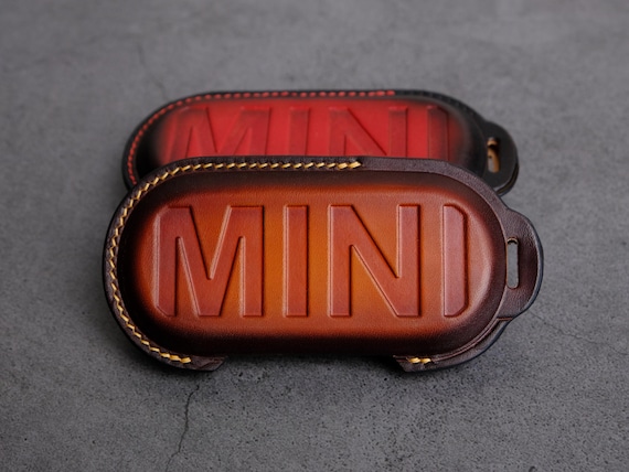 2025 MINI Cooper Leather Key Fob Cover, Handcrated Key Case for