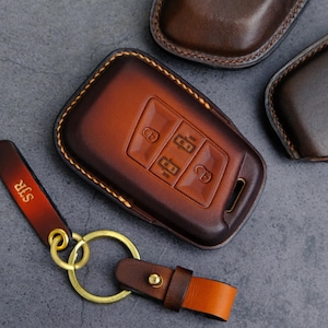 Volkswagen Teramont Key Fob, Hancrafted Leather For Viloran Atlas Golf Magotan Passat MK7 Golf7 GTI Polo Beetle Caddy Tiguan VW Accessories