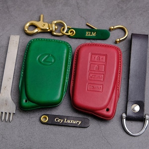 Lexus Key Cover - Lexus Key Case - Handcraft Leather Key Fob Cover Case For Lexus ES/ GS/ IS/ LX570/ RX350/ RX450h - Lexus Acessories