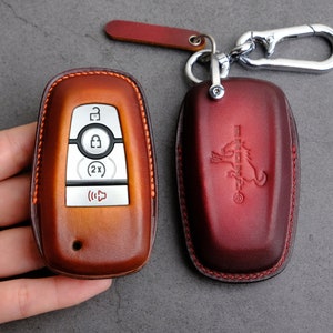 Ford Bronco Sport Key Fob Cover 2024 2023, Handcraft Leather For Ford Bronco Key Chain Key Holder Sasquatch Horse Pony, Bronco Accessories