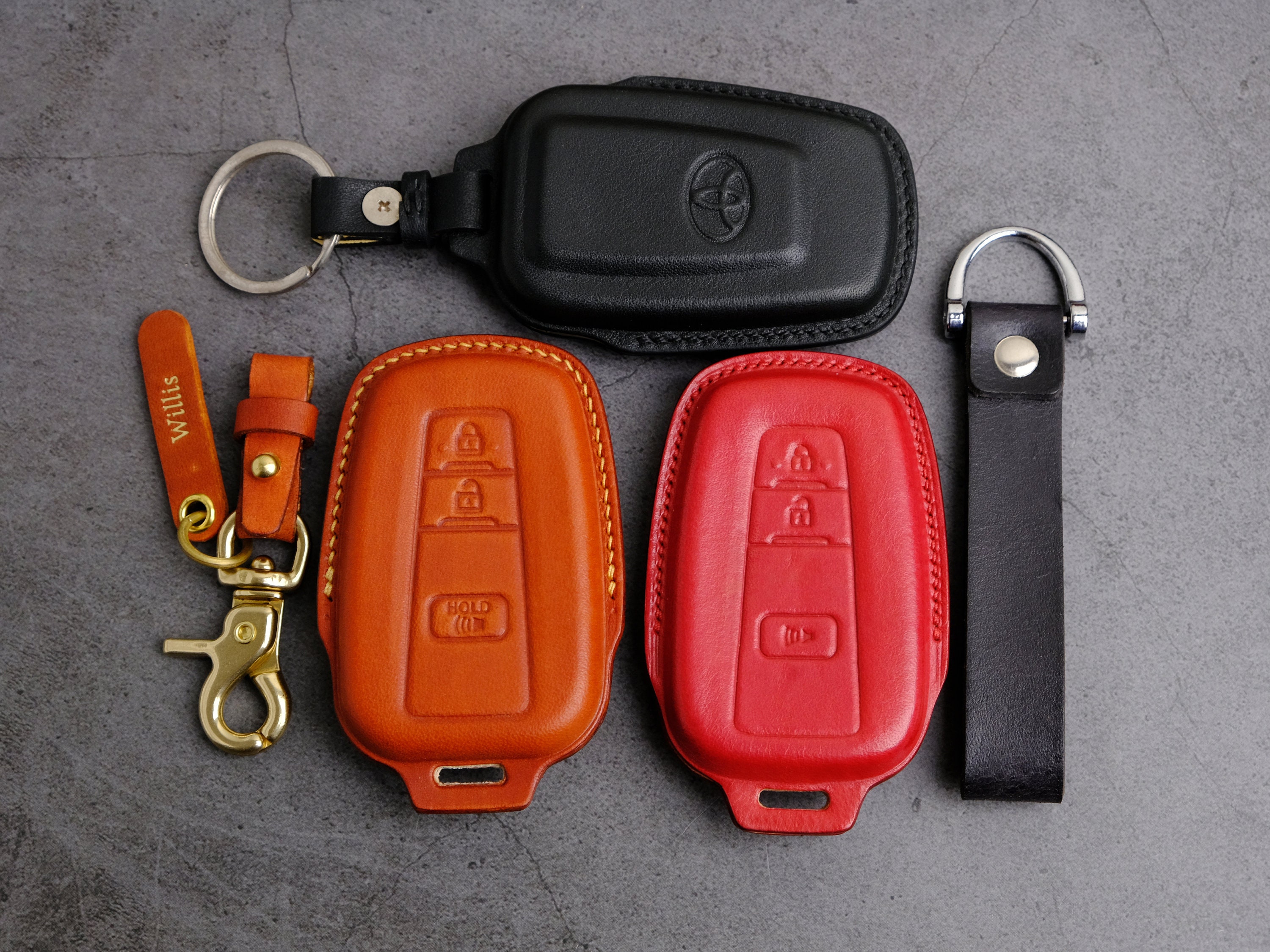 Toyota RAV4 TRD Pro Key Fob Cover, Leather Key Case for Toyota Avalon ...