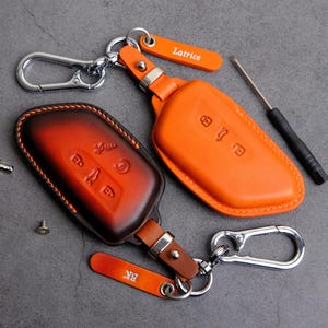 Volkswagen Leather Key Fob Cover For Atlas, Jetta, Golf, Tiguan - Fob Cover for Volkswagen Accessories - Volkswagen Key Pouch - Gift For Dad